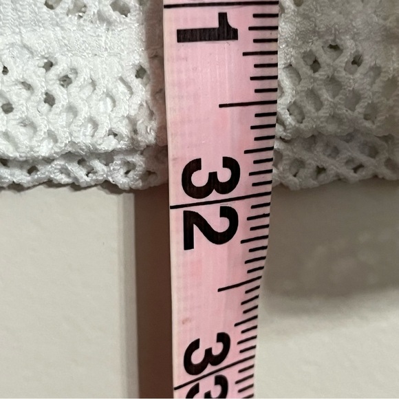 prAna Luiza Swimsuit Cover-Up Hooded Tunic White Chevron Pocket Size Small - Picture 9 of 10